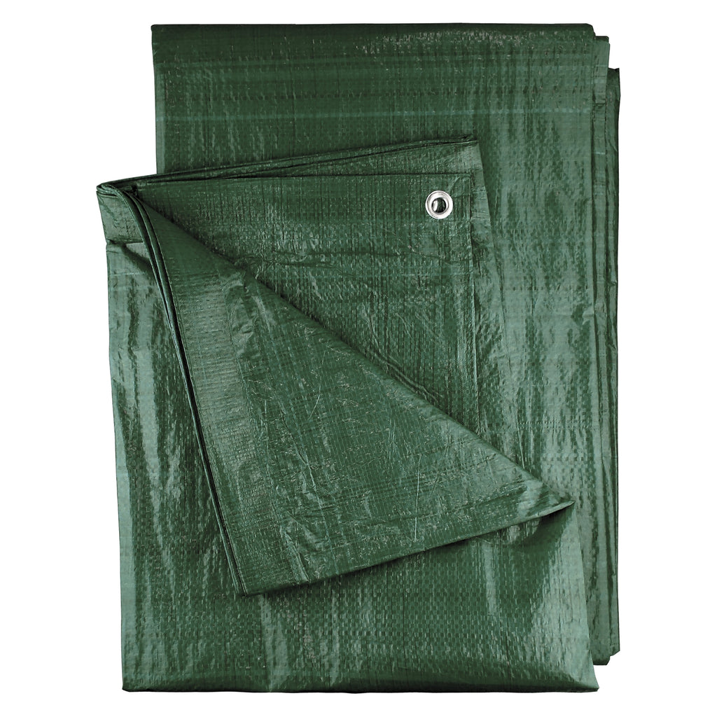 M-Grade Green Tarpaulin 6m x 8m Outdoor Cover Sheet Waterproof Protect from Weather Tarp_9