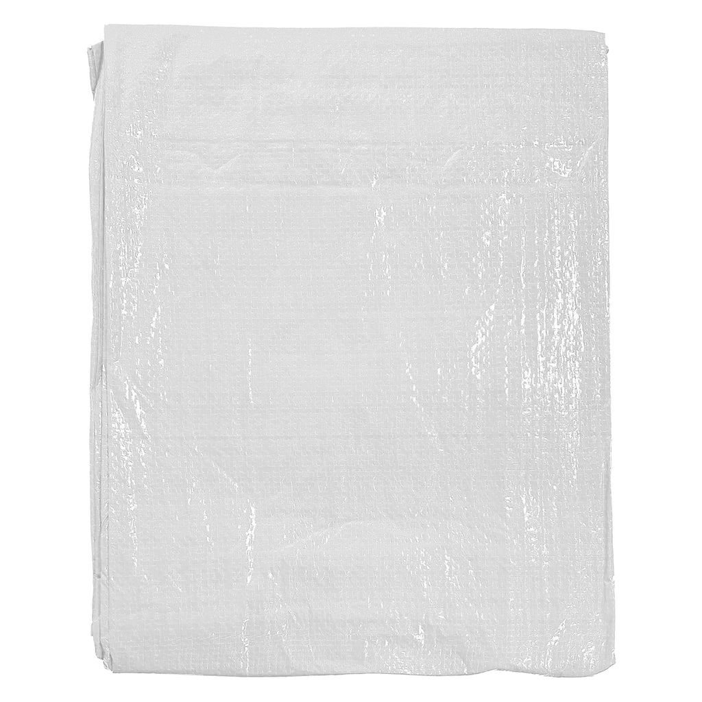 M-Grade White Tarpaulin 3m x 3m Tarp Groundsheet Camping White Medium Outdoor Sheet Cover_4