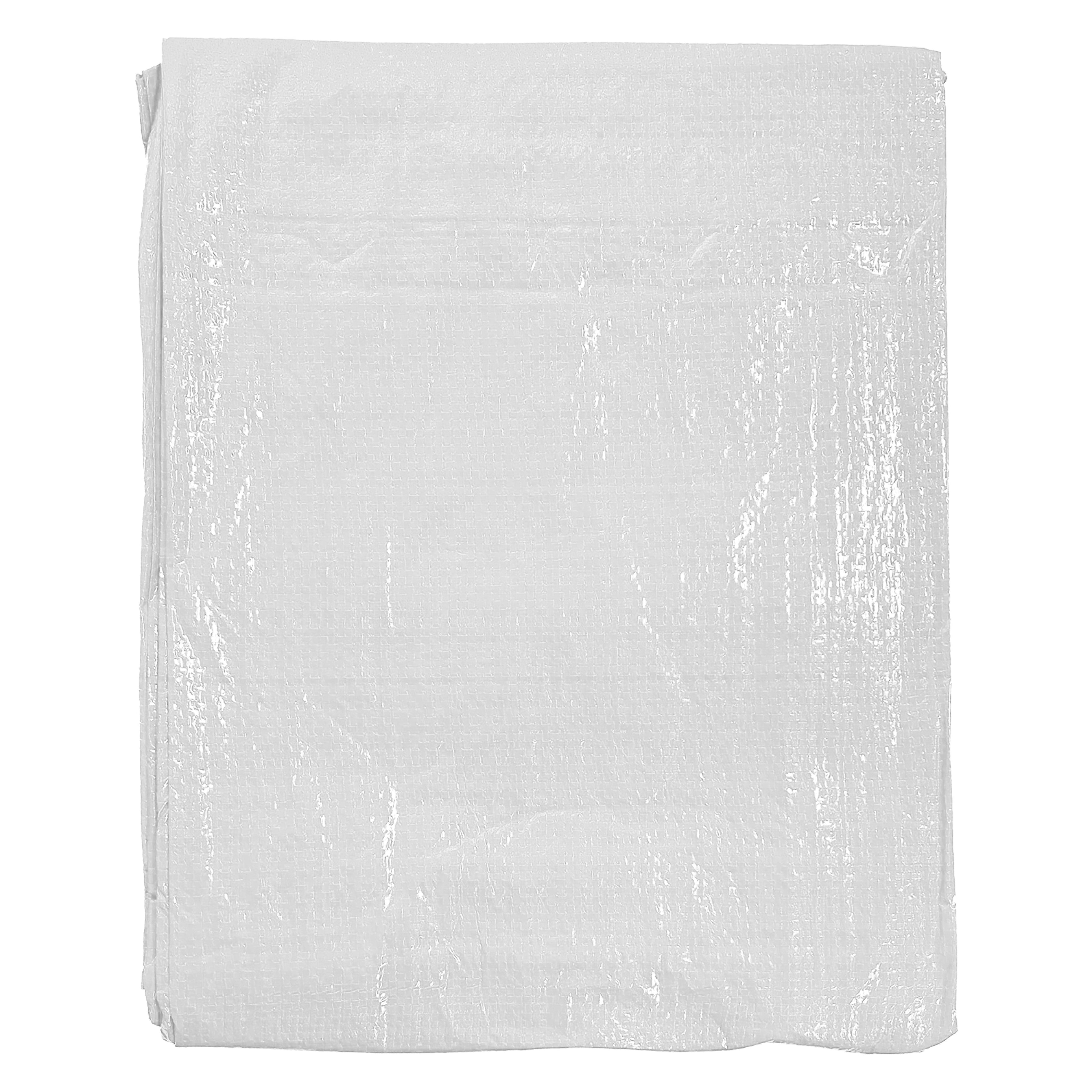 M-Grade White Tarpaulin 2m x 2m Tarp Rain Groundsheet Camping Cover Waterproof_4