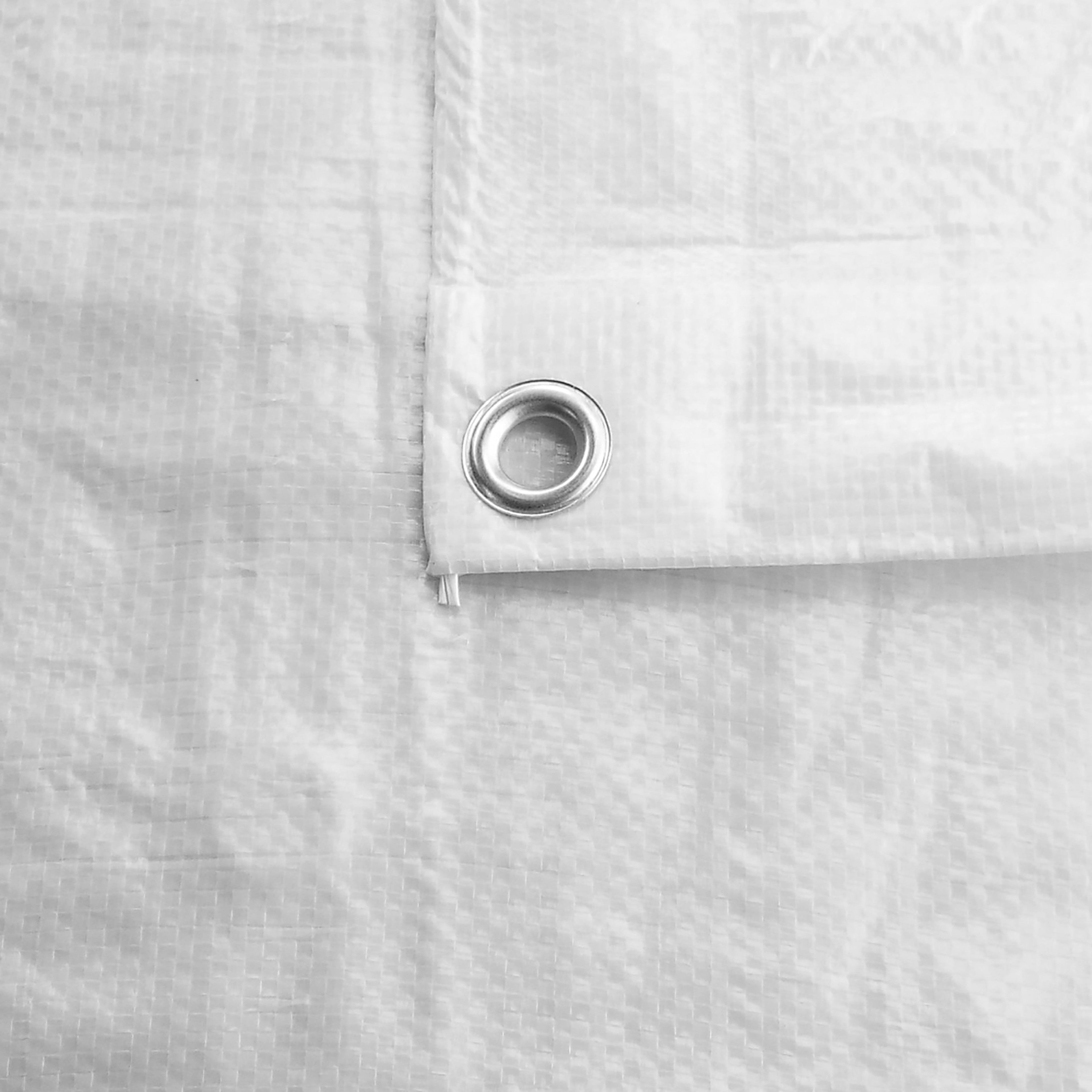 M-Grade White Tarpaulin 2m x 3m Waterproof Medium Strength Cover Outdoor Weatherproof_5