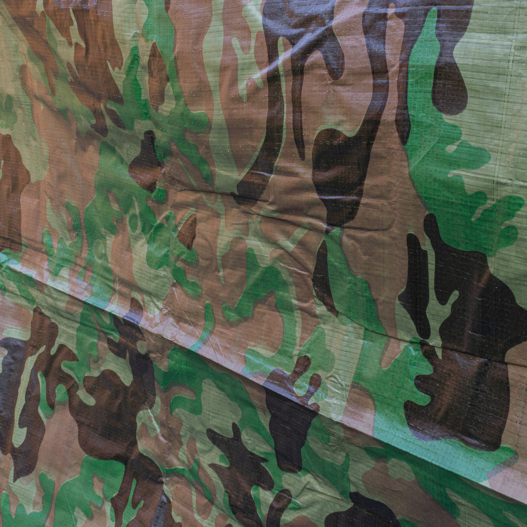 M-Grade Camouflage Tarpaulin 1m x 1m Tarp Camo Waterproof Lightweight Cover Sheeting_6