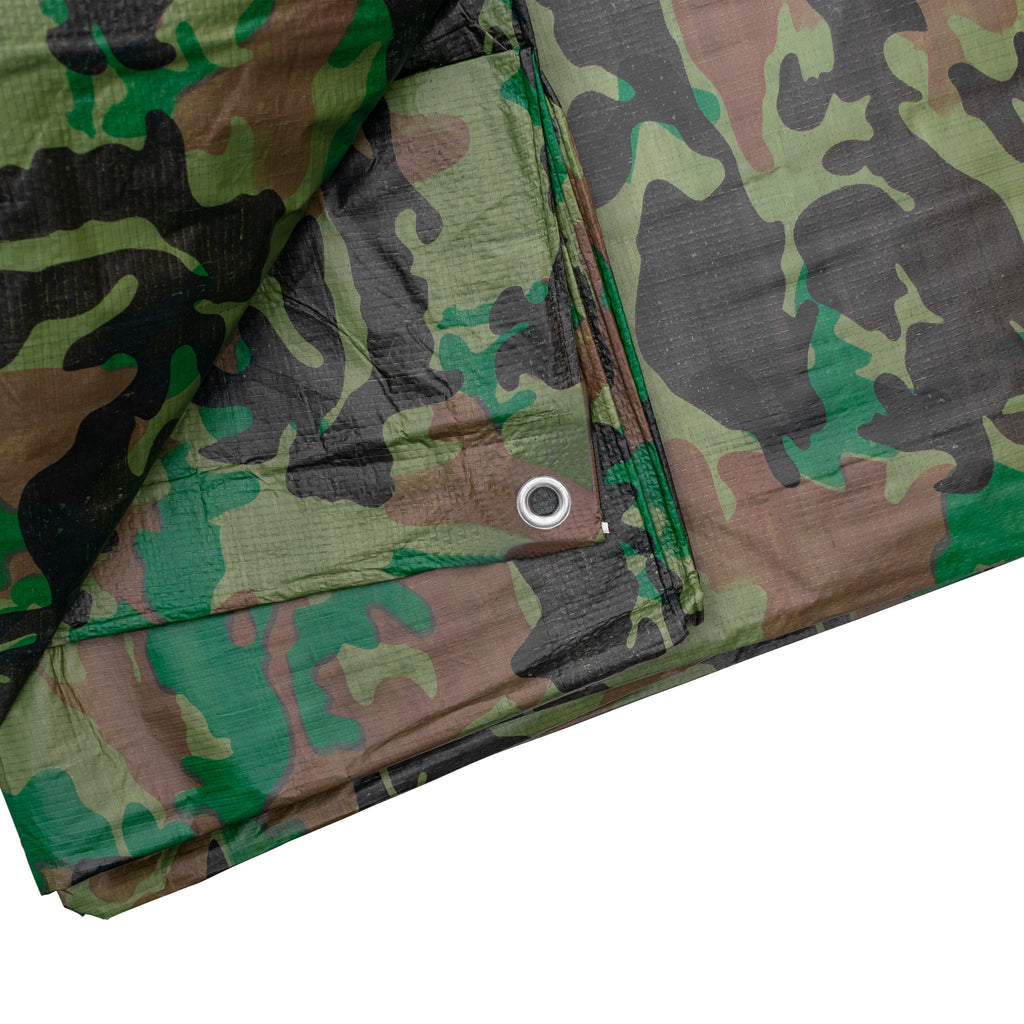 M-Grade Camouflage Tarpaulin 5m x 5m Camping Groundsheet Tarp Camo Waterproof Material Cover_5