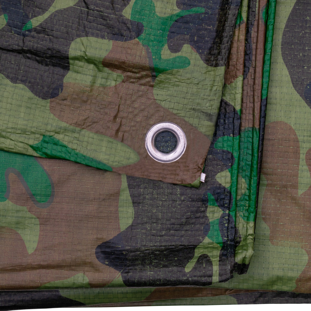 M-Grade Camouflage Tarpaulin 6m x 12m Large Camo Camping Hiking Tarp Cover Sheet Garden Outdoors_6