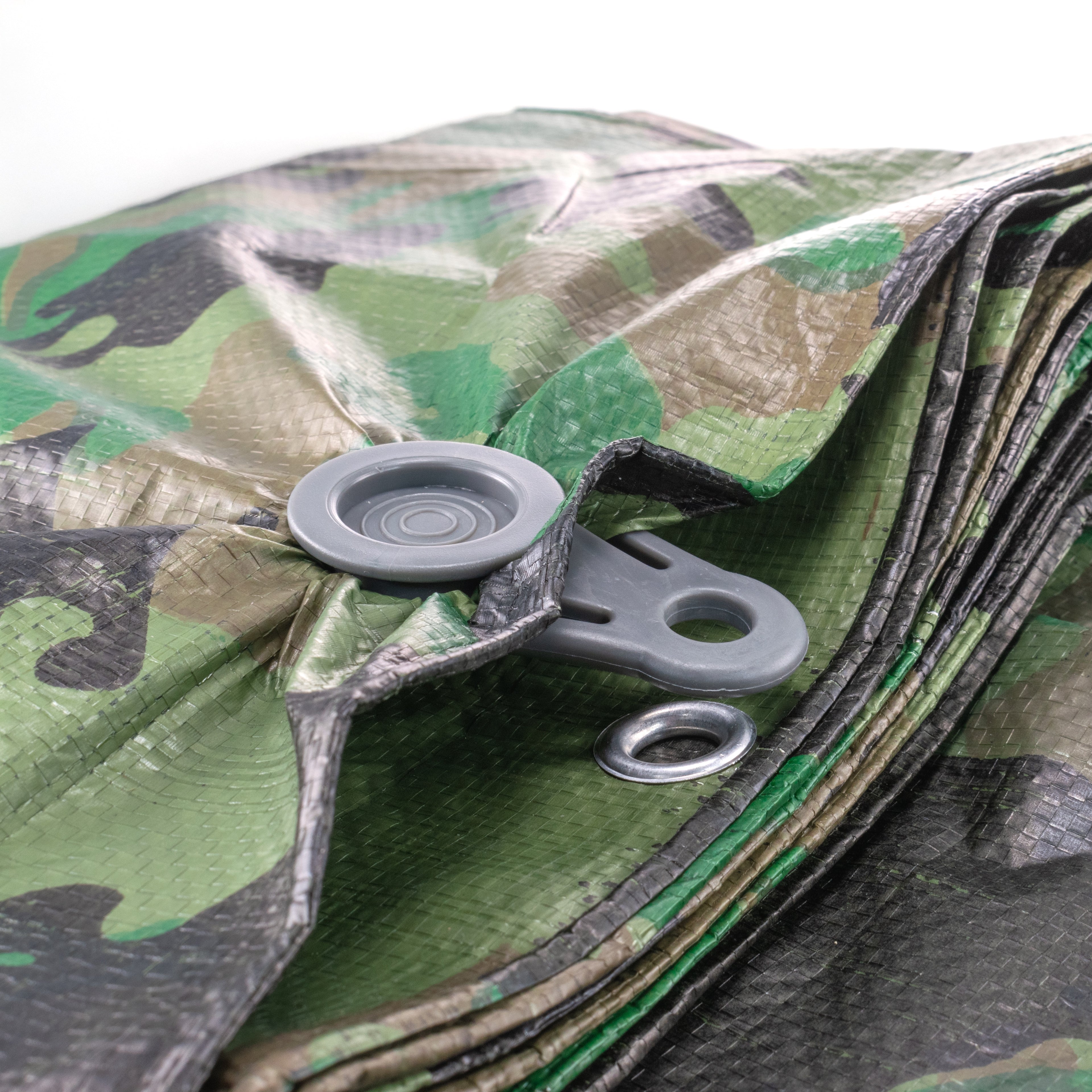 Tarpaulin Eyelet Holding Clip Round Grey