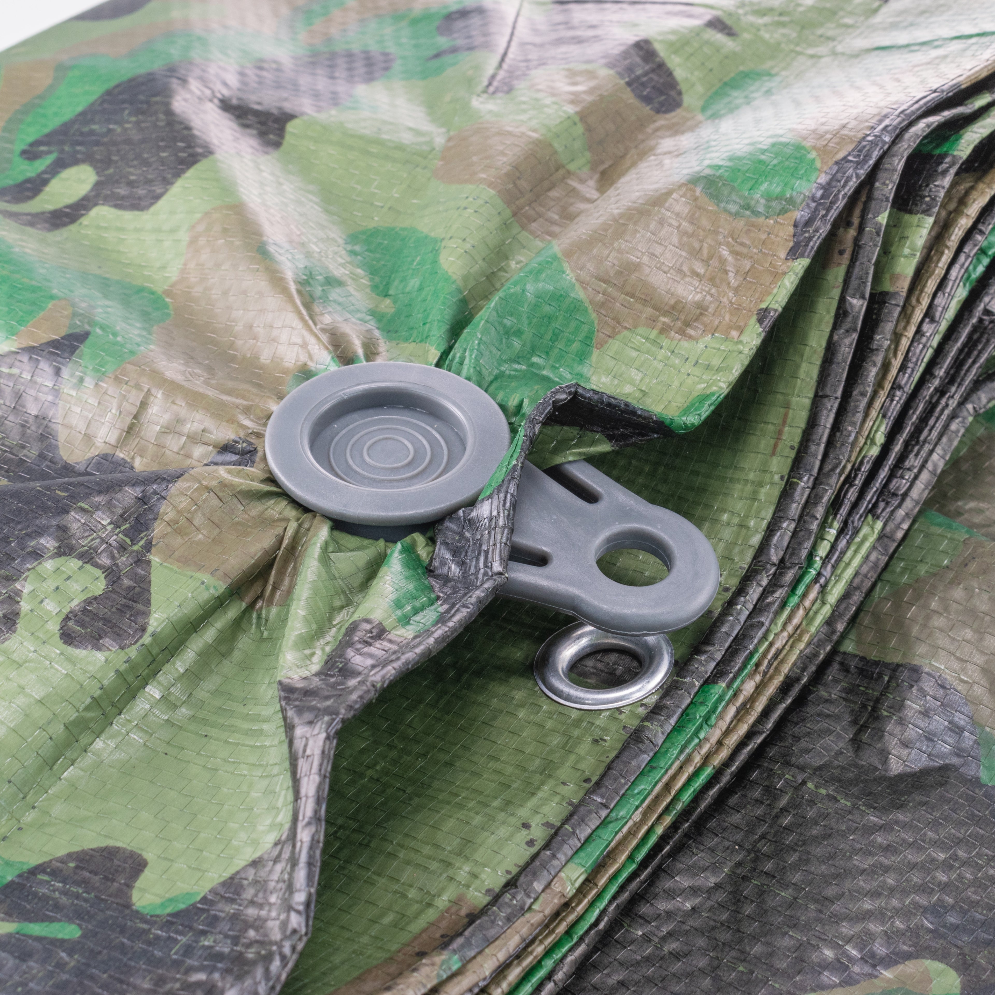 Tarpaulin Eyelet Holding Clip Round Grey