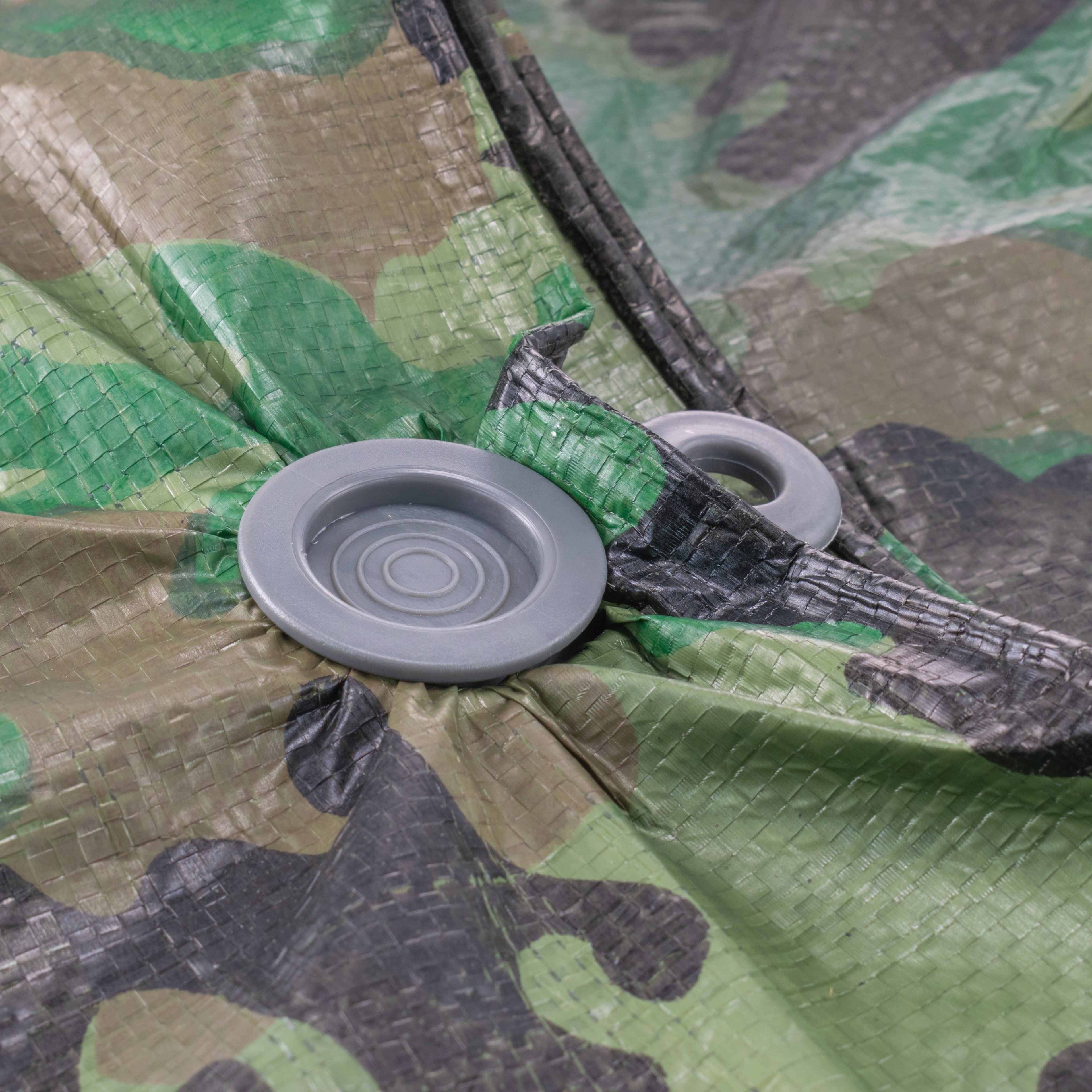 Tarpaulin Eyelet Holding Clip Round Grey