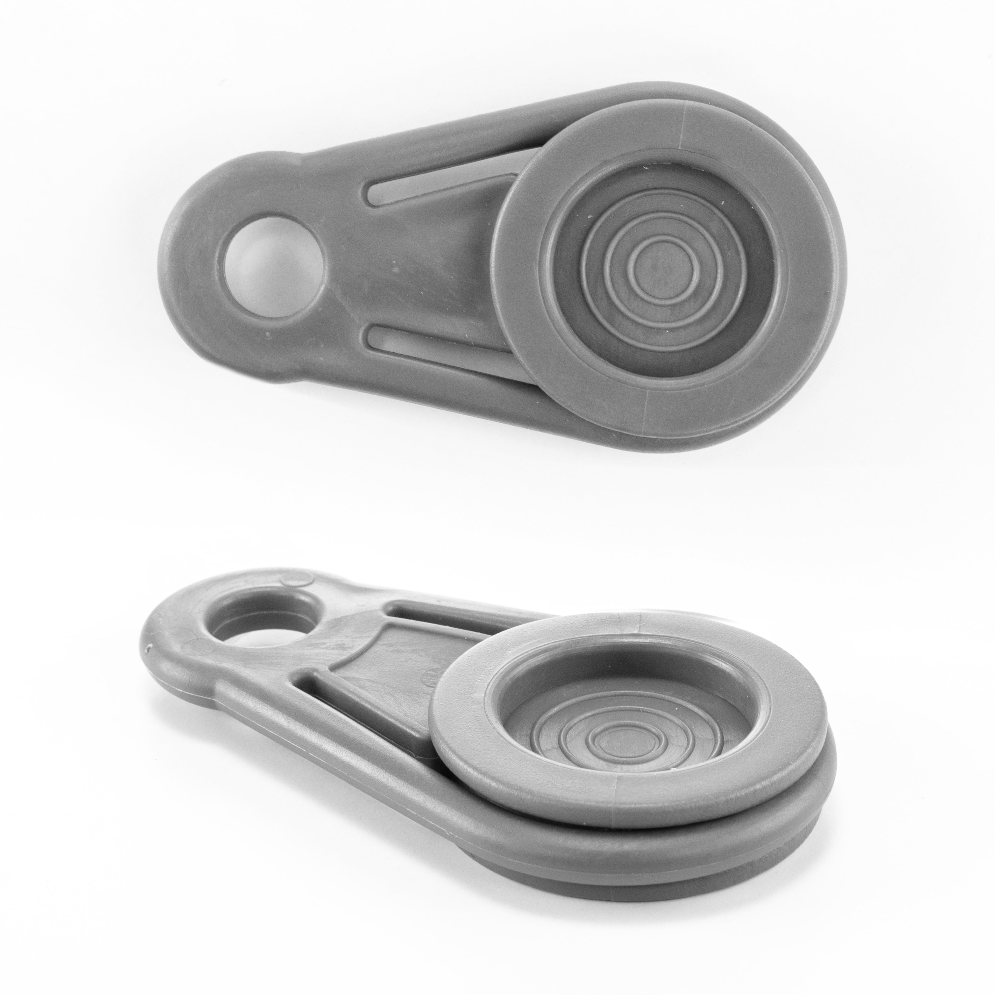 Tarpaulin Eyelet Holding Clip Round Grey