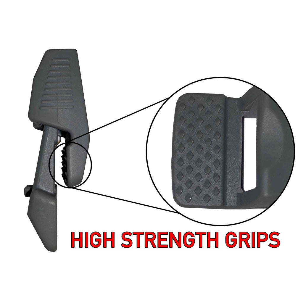 Tarpaulin Slide Fastening Clip Grey Clamp Fastener Hold-Down Securing Tarp Grips Holders Locking Grip Clips Reusable_8