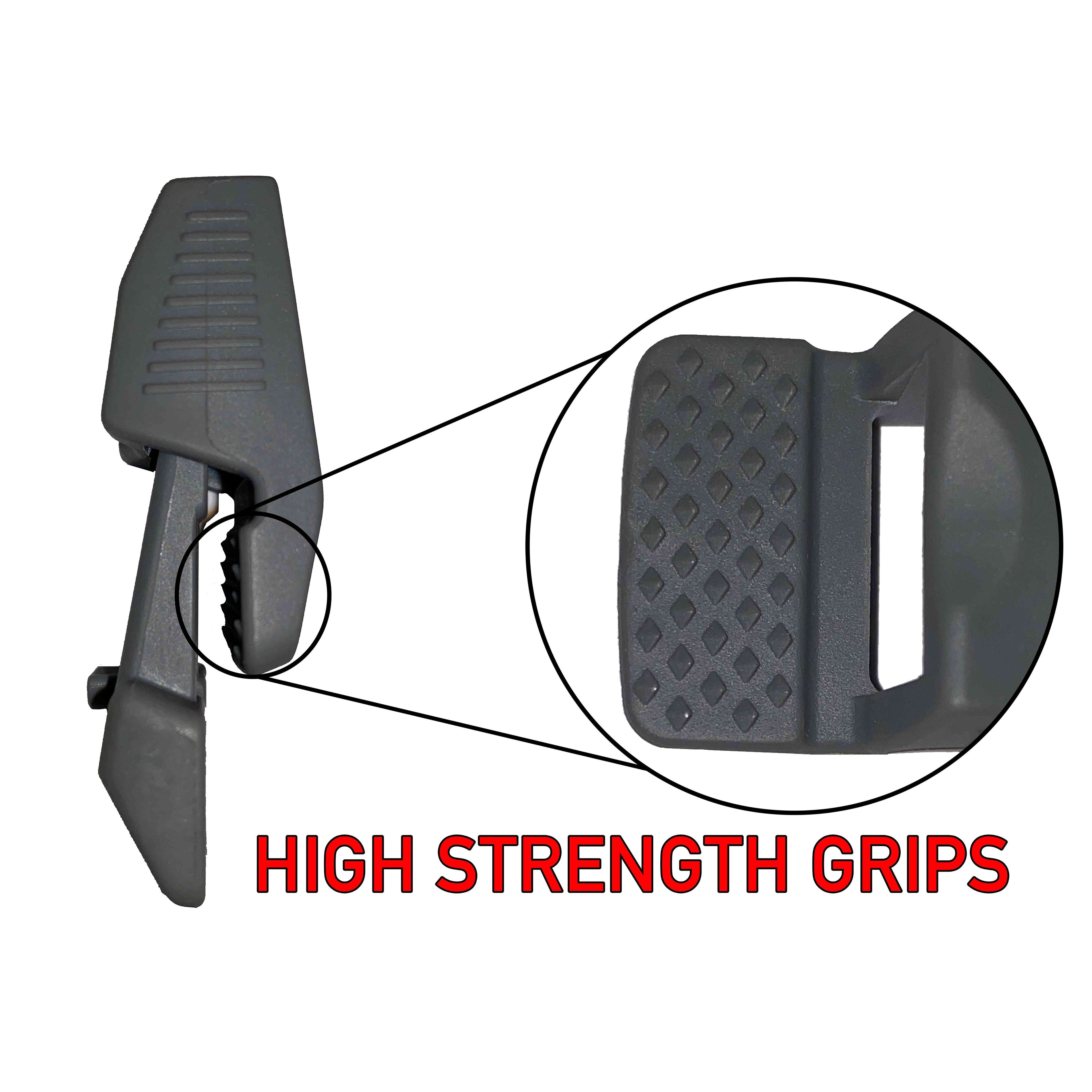 Tarpaulin Slide Fastening Clip Grey Clamp Fastener Hold-Down Securing Tarp Grips Holders Locking Grip Clips Reusable_8