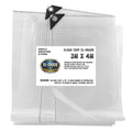 XL-Grade Reinforced Clear Tarpaulin Mesh Monotex Thread Transparent Tarp Cover Greenhouse Sheet 3m x 4m