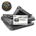 XL-Grade Silver Black Tarp Tarpaulin Heavy Duty Protective Cover Strong Durable Sheet 0.65m x 0.65m Eyelets 0.5m Intervals and Reinforced Corners