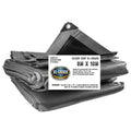 XL-Grade Silver Black Tarp Tarpaulin Heavy Duty Protective Cover Strong Durable Sheet Large 8m x 10m